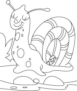 Salyangoz boyama sayfası,  coloring page, Salyangoz Uykusu, 