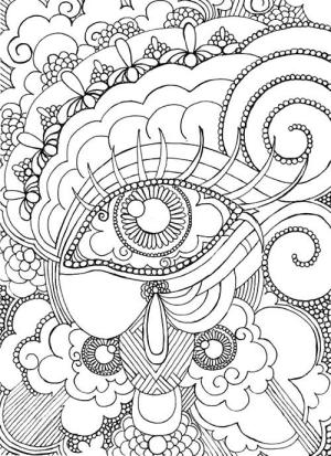 Sanat Terapisi boyama sayfası,  coloring page, büyülü göz, 