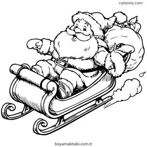 Santa Claus boyama sayfası – çocuklar için, çizgi film temalı