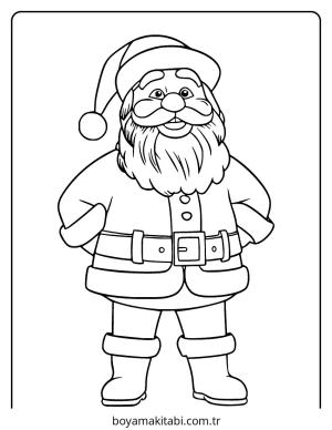 Santa Claus boyama sayfası – yaratıcılığı geliştirir, keyifli zaman