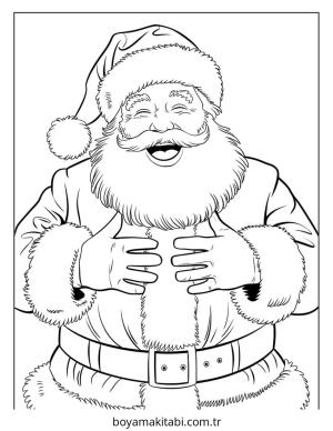 Santa Claus boyama sayfası – keyifli zaman, renkli çizimler