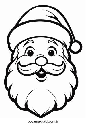 Santa Claus boyama sayfası – PDF indir, sevimli karakter