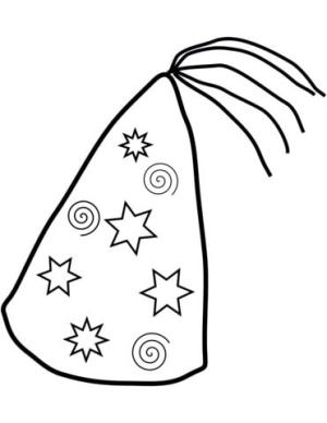 Şapka boyama sayfası,  coloring page, Parti Şapkası, 