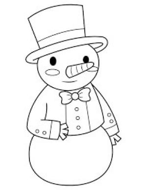 Şapka boyama sayfası,  coloring page, Şapkalı Kardan Adam, 