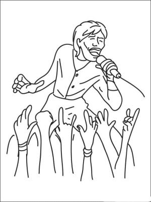 Şarkıcı boyama sayfası,  coloring page, Şarkıcı, 