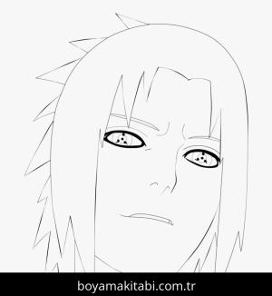 Sasuke Uchiha boyama sayfası – sanatsal çalışma, çocuklar için