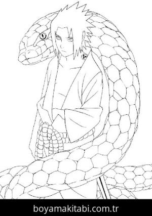 Sasuke Uchiha boyama sayfası – evde etkinlik, ücretsiz yazdır