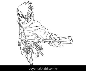 Sasuke Uchiha boyama sayfası – ücretsiz yazdır, boyama etkinliği