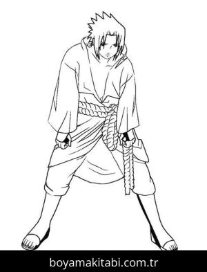 Sasuke Uchiha boyama sayfası – yaratıcılığı geliştirir, keyifli zaman