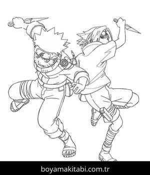 Sasuke Uchiha boyama sayfası – okul öncesi, evde etkinlik