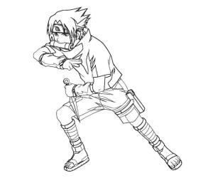 Sasuke boyama sayfası,  coloring page, Küçük Sasuke Dövüşü, 