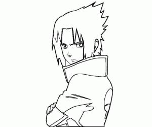 Sasuke boyama sayfası,  coloring page, Yüz Küçük Sasuke, 