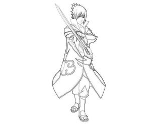 Sasuke boyama sayfası,  coloring page, Akatsuki Sasuke, 