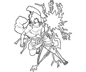 Sasuke boyama sayfası,  coloring page, Uchiha Sasuke Dövüşü, 