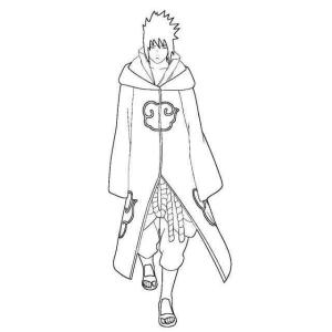 Sasuke boyama sayfası,  coloring page, Kötü Çocuk Akatsuki Sasuke, 