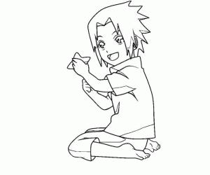 Sasuke boyama sayfası,  coloring page, Çocuk Sasuke Eğlenceli, 