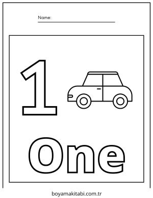 Sayılar boyama sayfası – okul öncesi, evde etkinlik