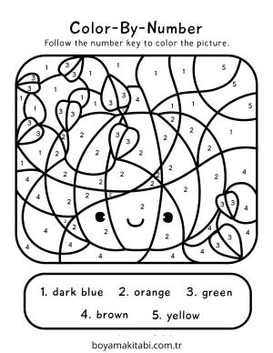 Sayılar boyama sayfası – çocuk aktivitesi, PDF indir