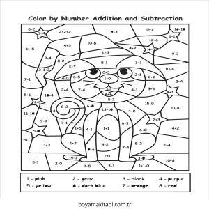 Sayılar boyama sayfası – okul öncesi, evde etkinlik
