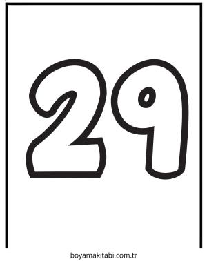 Sayılar boyama sayfası – eğlenceli etkinlik, el becerilerini geliştirir