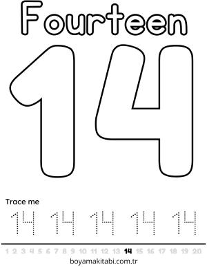 Sayılar Boyama Sayfaları