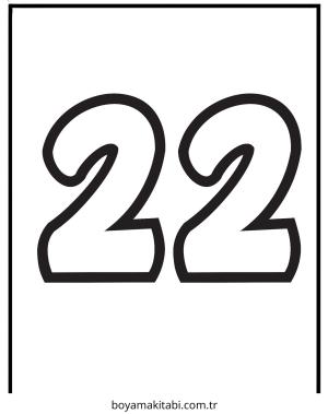 Sayılar boyama sayfası – sanatsal çalışma, çocuklar için