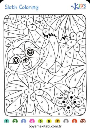 Sayılar boyama sayfası – evde etkinlik, ücretsiz yazdır
