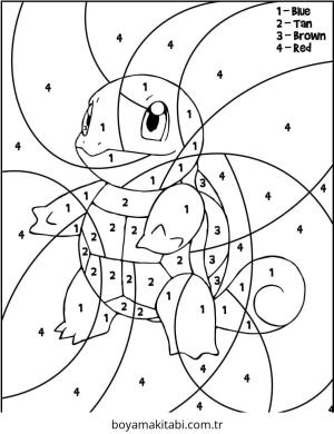 Sayılar boyama sayfası – el becerilerini geliştirir, boyama çalışması