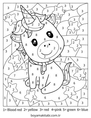 Sayılar boyama sayfası – boyama etkinliği, çocuk aktivitesi