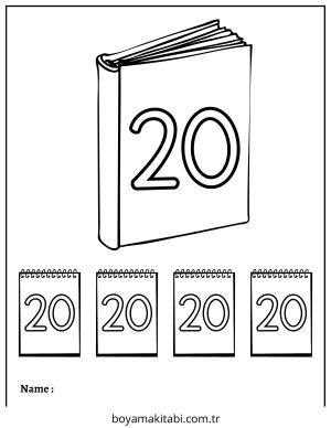 Sayılar boyama sayfası – boyama çalışması, yaratıcılığı geliştirir