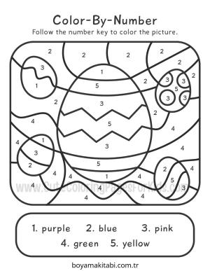 Sayılar boyama sayfası – PDF indir, sevimli karakter