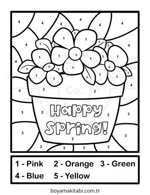 Sayılar boyama sayfası – kolay boyama, eğitici aktivite