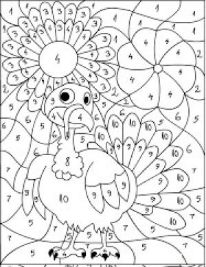 Sayılarla boyama sayfası,  coloring page, Horoz, 