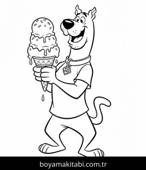 Scooby Doo boyama sayfası – çocuk aktivitesi, PDF indir