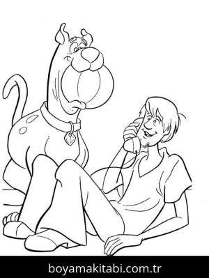 Scooby Doo boyama sayfası – renkli çizimler, okul öncesi