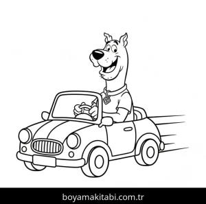 Scooby Doo boyama sayfası – yaratıcılığı geliştirir, keyifli zaman