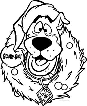 Scooby Doo boyama sayfası,  coloring page, Noel’de Scooby Doo, 