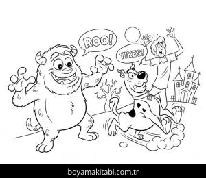 Scooby Doo boyama sayfası – çocuk aktivitesi, PDF indir