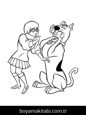 Scooby Doo boyama sayfası – çocuklar için, çizgi film temalı