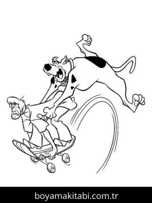 Scooby Doo boyama sayfası – sanatsal çalışma, çocuklar için