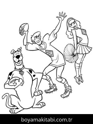 Scooby Doo boyama sayfası – basit çizim, kolay boyama