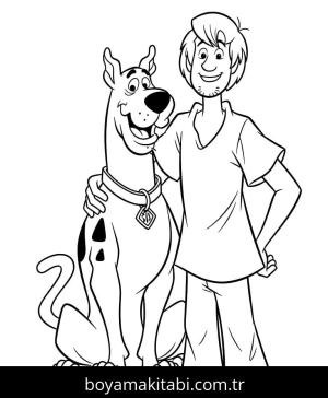 Scooby Doo boyama sayfası – eğlenceli etkinlik, el becerilerini geliştirir