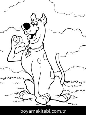 Scooby Doo boyama sayfası – eğlenceli etkinlik, el becerilerini geliştirir