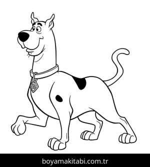 Scooby Doo boyama sayfası – kolay boyama, eğitici aktivite