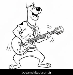 Scooby Doo boyama sayfası – PDF indir, sevimli karakter
