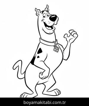 Scooby Doo boyama sayfası – kolay boyama, eğitici aktivite