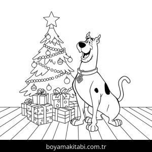 Scooby Doo boyama sayfası – sevimli karakter, sanatsal çalışma