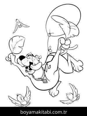 Scooby Doo boyama sayfası – el becerilerini geliştirir, boyama çalışması