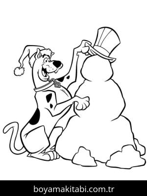 Scooby Doo boyama sayfası – renkli çizimler, okul öncesi