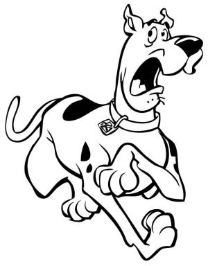 Scooby Doo boyama sayfası,  coloring page, Korkmuş Scooby Doo Koşusu, 